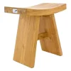 VCM Hocker H braun Teakholz B/H/T: ca. 45x47x29 cm
