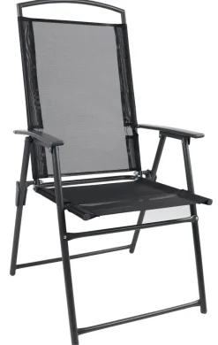 VCM Klappsessel 4er Set anthrazit Metall B/H/T: ca. 61x105x56 cm