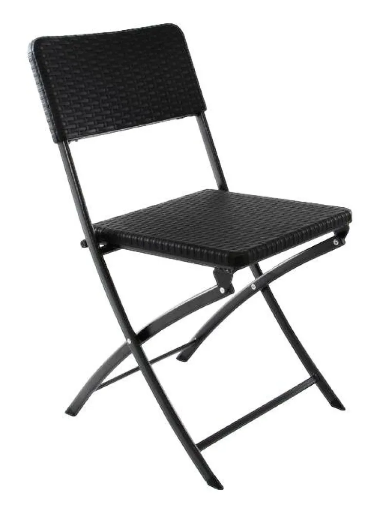 VCM Klappstuhl schwarz Metall B/H/T: ca. 40x80x38 cm