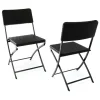 VCM Klappstuhl-Set schwarz Polyrattan B/H/T: ca. 40x80x38 cm