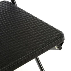 VCM Klappstuhl-Set schwarz Polyrattan B/H/T: ca. 40x80x38 cm