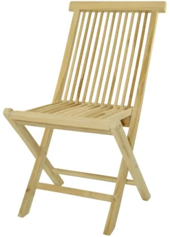 VCM Klappstuhl teak Holz B/H/T: ca. 46x89x62 cm