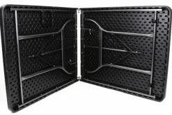 VCM Klapptisch schwarz Metall B/H/L: ca. 75x70x180 cm
