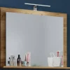 VCM Möbel Wandspiegel Lendas Eiche Honig B/H/T: ca. 80x65x17 cm