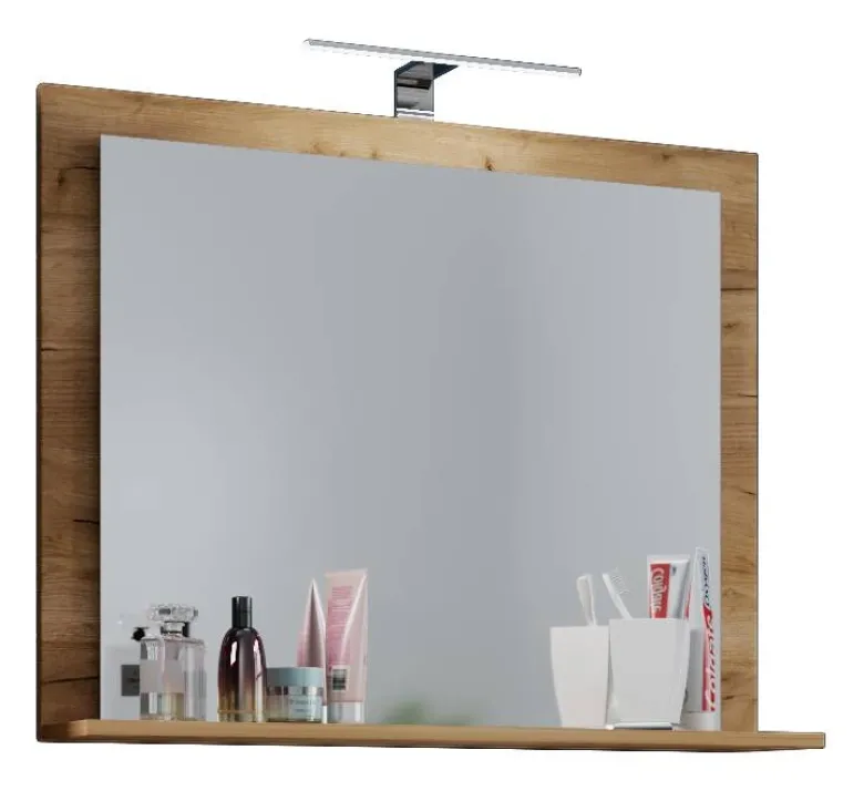 VCM Möbel Wandspiegel Lendas Eiche Honig B/H/T: ca. 80x65x17 cm