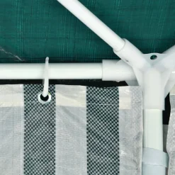 VCM Pavillon grün Polyester-Mischgewebe B/H/L: ca. 600x197x300 cm