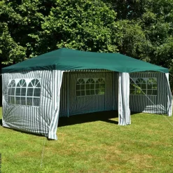 VCM Pavillon grün Polyester-Mischgewebe B/H/L: ca. 600x197x300 cm