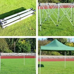VCM Pavillon PROFI grün Polyester-Mischgewebe B/H/L: ca. 300x220x300 cm