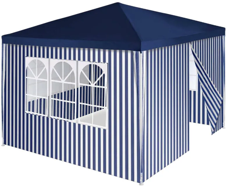VCM Pavillon royalblau Polyester-Mischgewebe B/H/L: ca. 300x187x300 cm