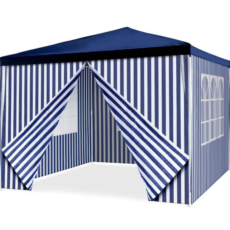 VCM Pavillon royalblau Polyester-Mischgewebe B/H/L: ca. 300x187x300 cm