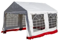 VCM Pavillon weiß Metall B/H/L: ca. 300x300x400 cm