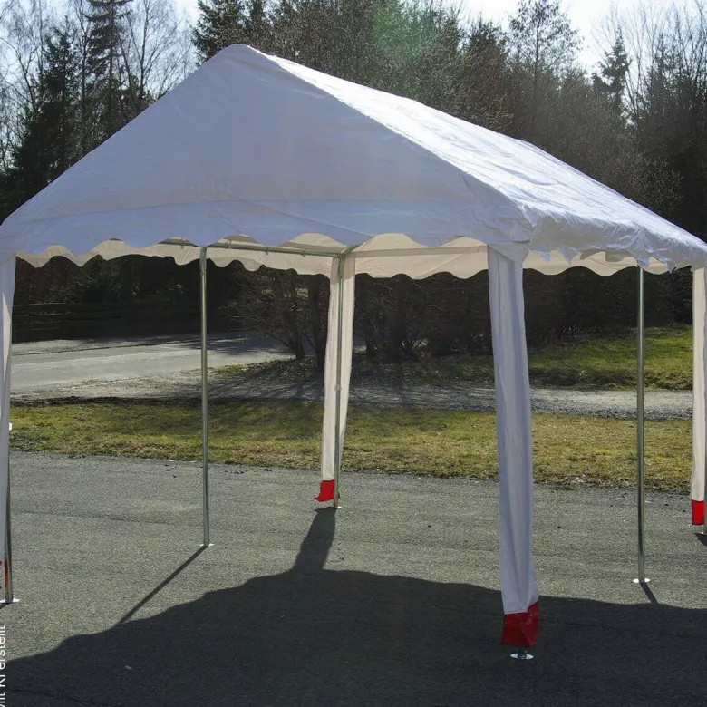 VCM Pavillon weiß Metall B/H/L: ca. 300x300x400 cm