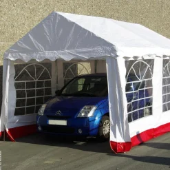 VCM Pavillon weiß Metall B/H/L: ca. 300x300x400 cm