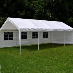 VCM Pavillon weiß Metall B/H/L: ca. 400x200x800 cm