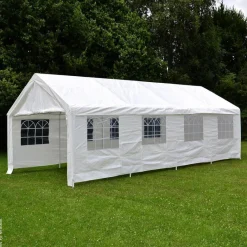 VCM Pavillon weiß Metall B/H/L: ca. 400x200x800 cm