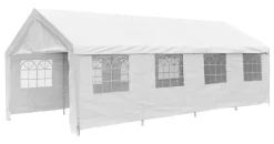 VCM Pavillon weiß Metall B/H/L: ca. 400x200x800 cm
