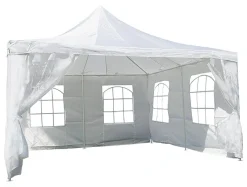 VCM Pavillon weiß Metall B/H/L: ca. 400x200x400 cm