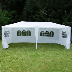 VCM Pavillon weiß Metall B/H/L: ca. 600x197x300 cm