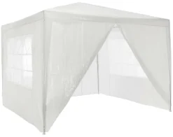 VCM Pavillon weiß Polyester-Mischgewebe B/H/L: ca. 300x187x300 cm
