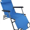 VCM Relaxliege Maltosa blau Stahl