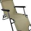 VCM Relaxliege Maltosa creme Textilene