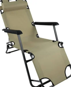 VCM Relaxliege Maltosa creme Textilene