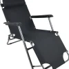 VCM Relaxliege Maltosa schwarz Stahl