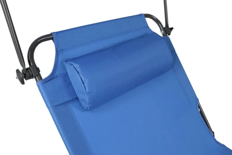VCM Sonnenliege Bindox blau Stahl B/H/L: ca. 55x24x185 cm