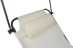 VCM Sonnenliege Bindox creme Textilene B/H/L: ca. 55x24x185 cm