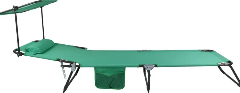 VCM Sonnenliege Bindox grün Stahl B/H/L: ca. 55x24x185 cm