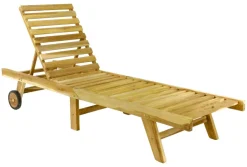 VCM Sonnenliege braun Holz B/H/L: ca. 57x34x200 cm