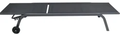VCM Sonnenliege Sonlas schwarz Stahl B/H/L: ca. 58x32x192 cm