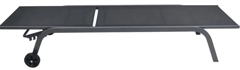 VCM Sonnenliege Sonlas schwarz Stahl B/H/L: ca. 58x32x192 cm