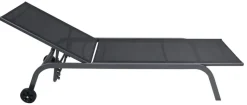 VCM Sonnenliege Sonlas schwarz Stahl B/H/L: ca. 58x32x192 cm