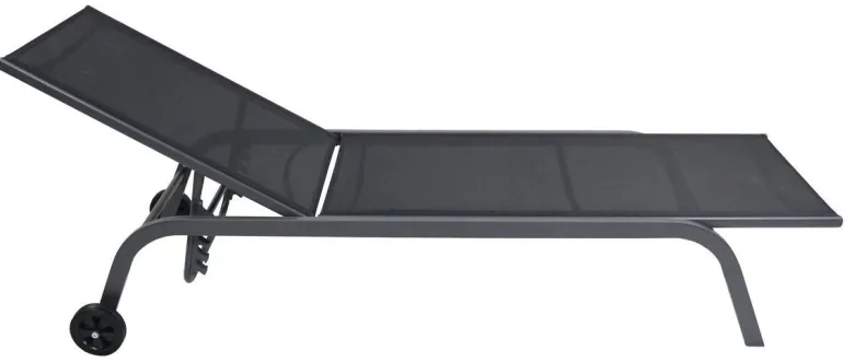 VCM Sonnenliege Sonlas schwarz Stahl B/H/L: ca. 58x32x192 cm