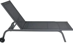 VCM Sonnenliege Sonlas schwarz Stahl B/H/L: ca. 58x32x192 cm