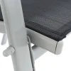 VCM Stapelsessel 4er Set schwarz Textilene B/H/T: ca. 55x93x58 cm