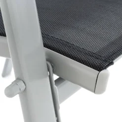 VCM Stapelsessel 4er Set schwarz Textilene B/H/T: ca. 55x93x58 cm