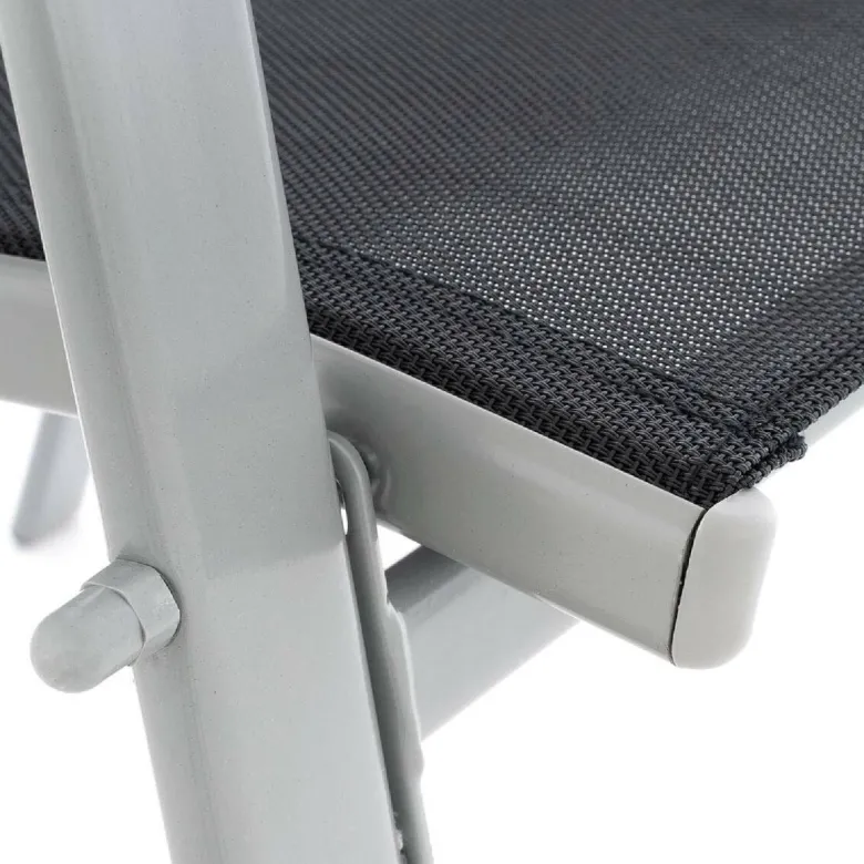 VCM Stapelsessel 4er Set schwarz Textilene B/H/T: ca. 55x93x58 cm