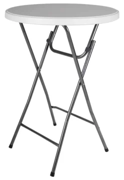 VCM Stehtisch weiß Metall H/D: ca. 110x80 cm