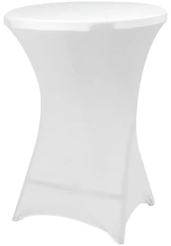VCM Stretch-Husse für Stehtisch weiß Polyester-Mischgewebe H/D: ca. 110x80 cm