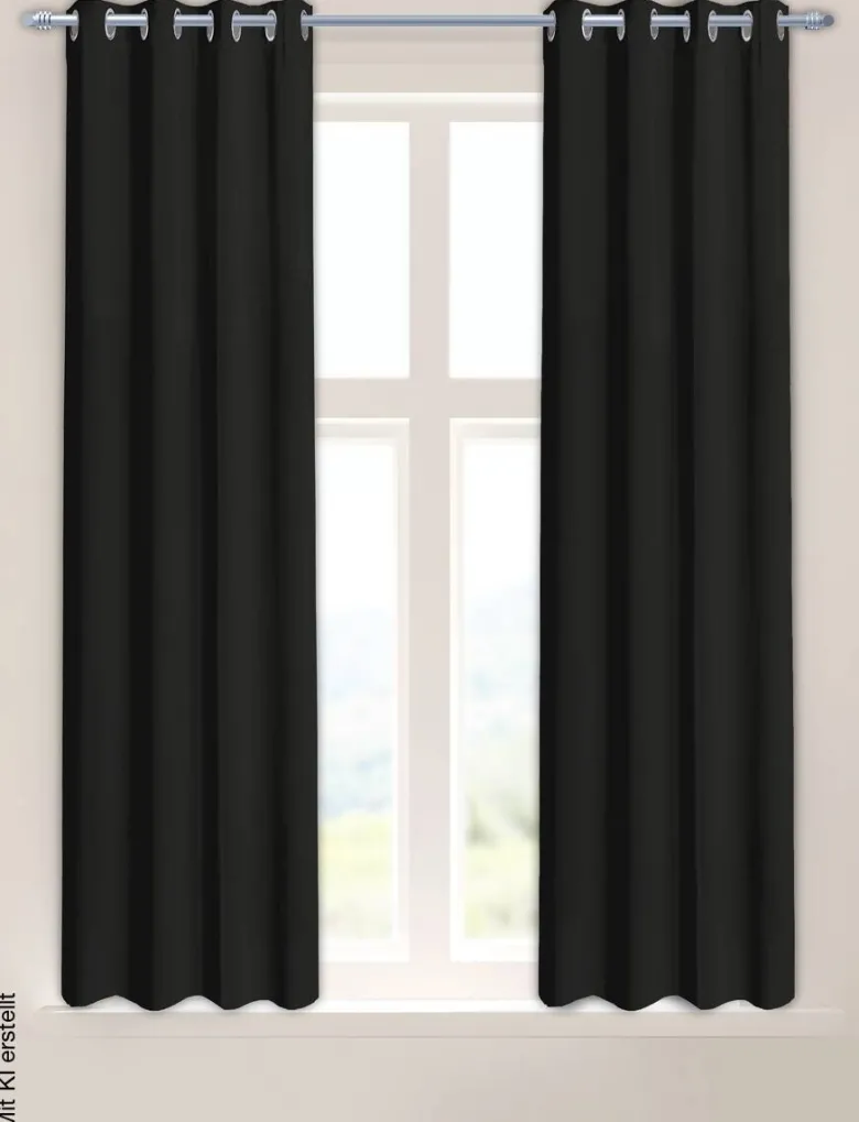 Verdunklungsvorhang Darkness schwarz B/L: ca. 135x175 cm