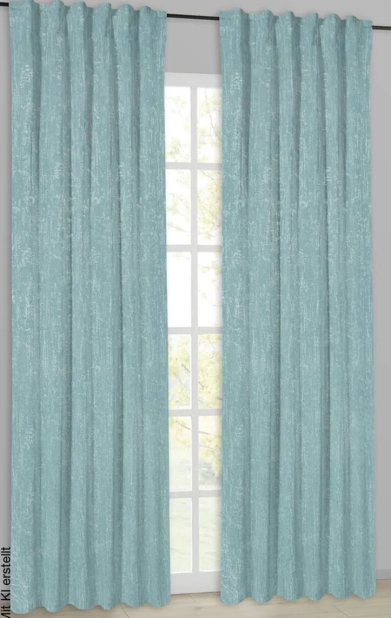 Verdunklungsvorhang Jessica blau B/L: ca. 140x245 cm