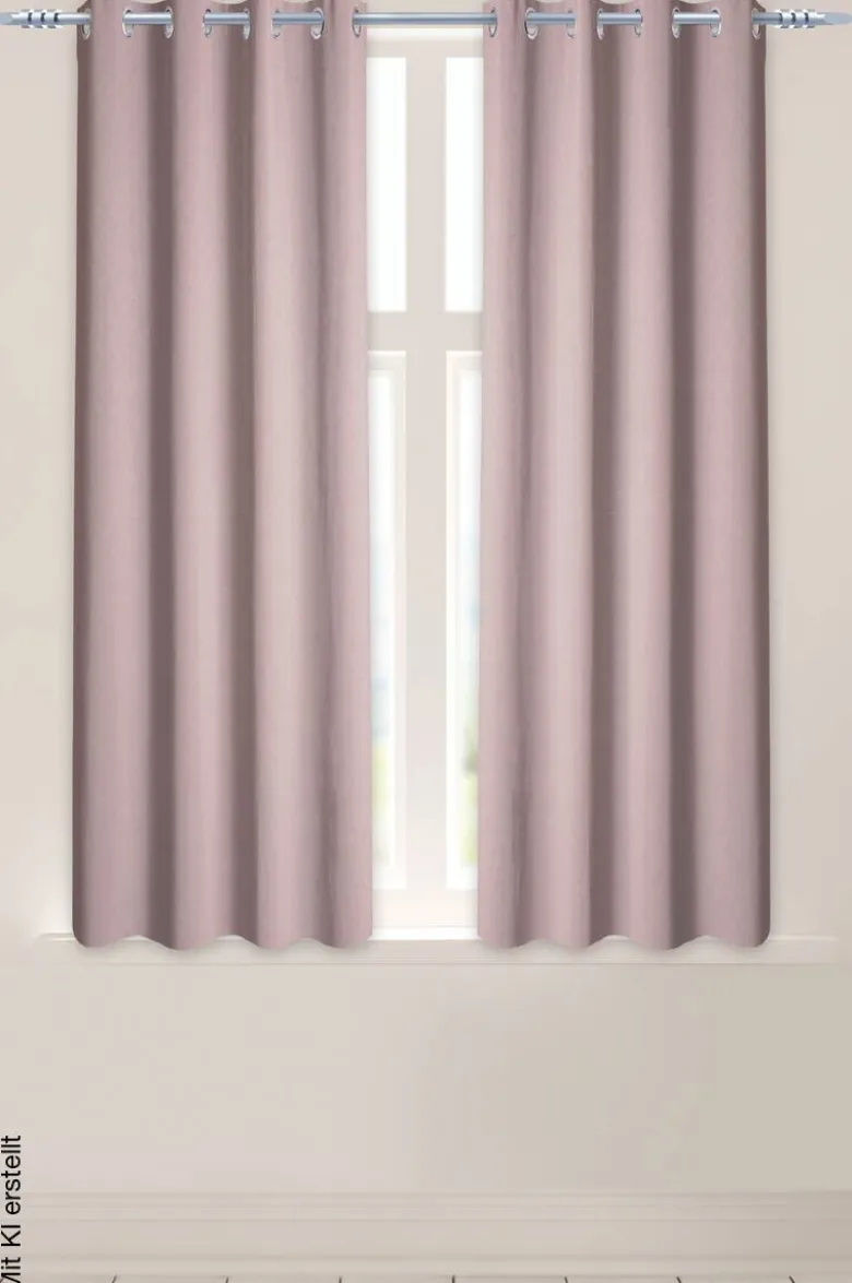 Verdunklungsvorhang Larius rosé B/L: ca. 140x175 cm