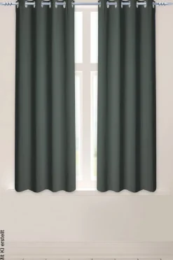 Verdunklungsvorhang Larius anthrazit B/L: ca. 140x175 cm