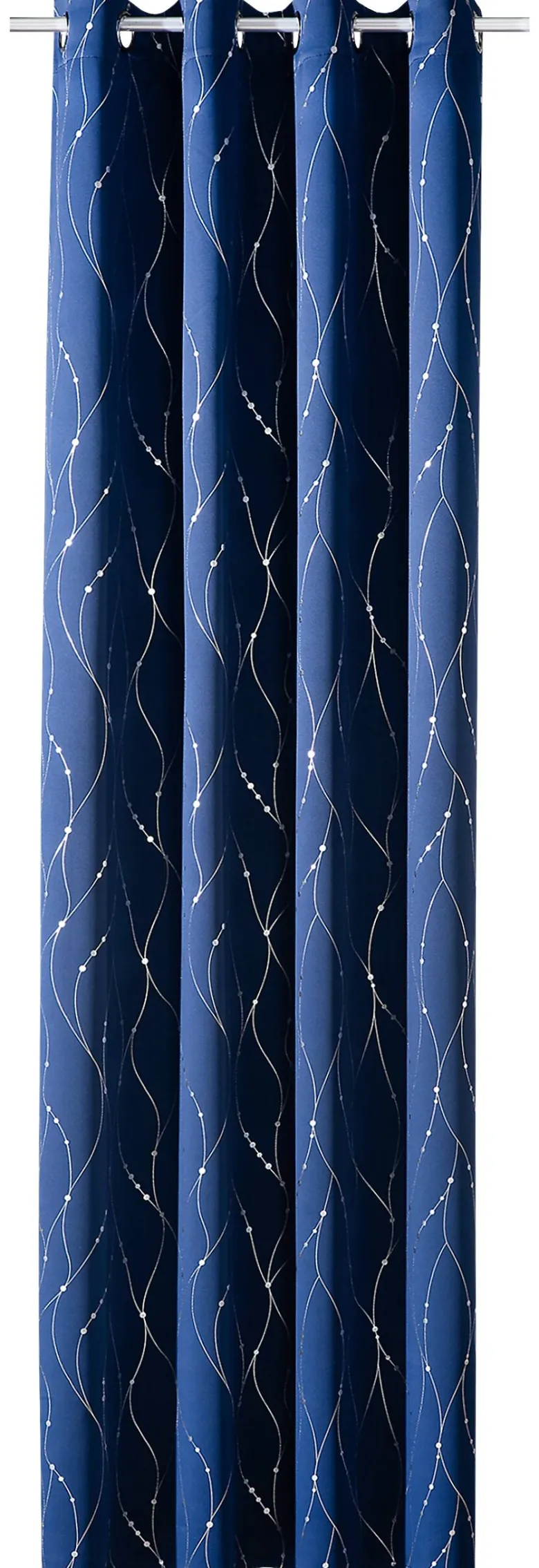 Verdunklungsvorhang Napoli blau B/L: ca. 135x245 cm