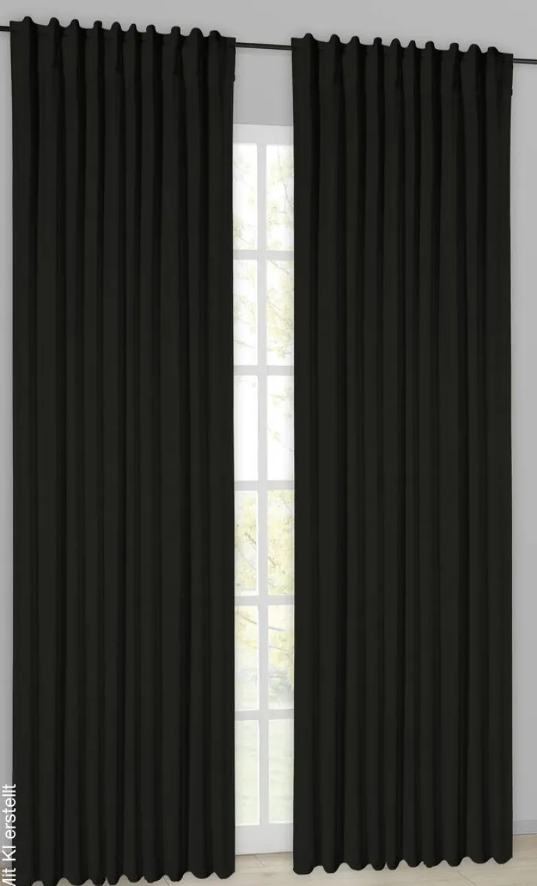 Verdunklungsvorhang New Darkness schwarz B/L: ca. 270x245 cm