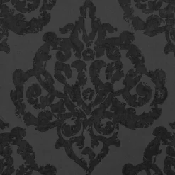 Verdunklungsvorhang Ornament schwarz B/L: ca. 135x245 cm