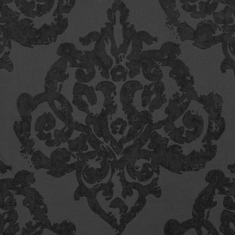 Verdunklungsvorhang Ornament schwarz B/L: ca. 135x245 cm