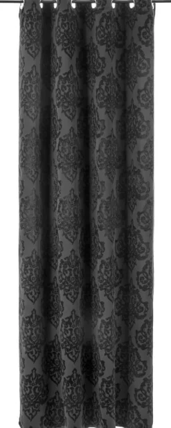 Verdunklungsvorhang Ornament schwarz B/L: ca. 135x245 cm